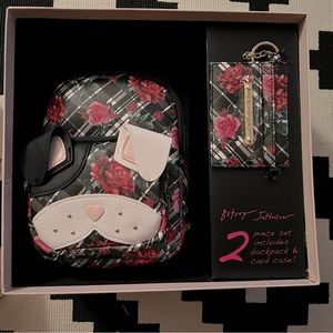 NWT Betsey Johnson Dog Backpack and Cardholder bundle